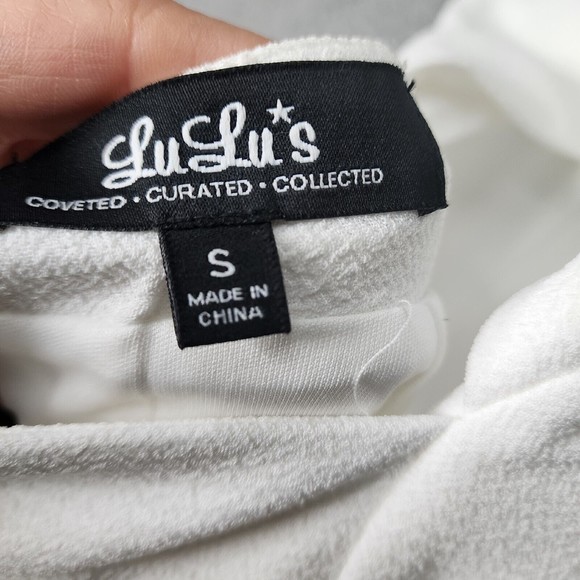LULU'S Women's Size Small NWT Test Drive White Skater Cut-Out Strappy Dress - Picture 7 of 13